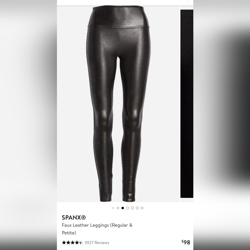 SPANX faux leather leggings - size XL